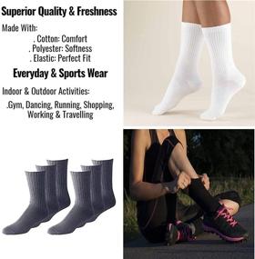 img 1 attached to Pairs Women Classic Athletic Socks