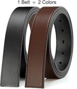 img 3 attached to 👔 Versatile Chaoren Not Pull Rotated Adjustable Leather Belts: Ultimate Men's Accessories