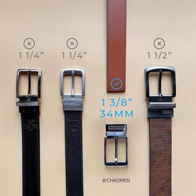 img 1 attached to 👔 Versatile Chaoren Not Pull Rotated Adjustable Leather Belts: Ultimate Men's Accessories