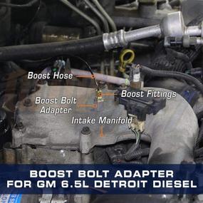 img 2 attached to 🔧 Адаптер резьбы датчика GlowShift Boost Bolt для моторов Chevy GMC 6.5L Turbo Detroit Diesel 1992-1999: Улучшите производительность с легкой установкой.