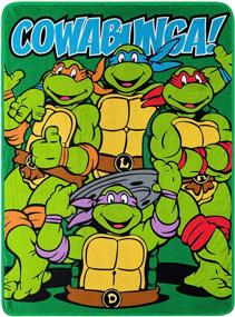 img 4 attached to 🐢 Nickelodeon's Teenage Mutant Ninja Turtles Cowabunga Dudes Fleece Throw Blanket - 46x60 Size, Multicolor