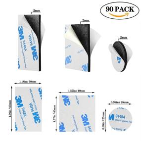 img 3 attached to Ultimate Fixing Solution: 90 Pack Double Sided Foam Tape for Sound Insulation, Handicrafts, Photos, Home & Office Decoration