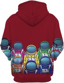 img 2 attached to HERSESI Printed Hoodie Sweatshirt - Stylish Boys' Streetwear Apparel in Fashion Hoodies & Sweatshirts