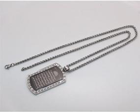 img 2 attached to 📿 ZKDC AYATUL KURSI 60 cm Chain Stainless Steel Necklace: Exquisite Islam Muslim Quran Jewelry