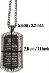 img 3 attached to 📿 ZKDC AYATUL KURSI 60 cm Chain Stainless Steel Necklace: Exquisite Islam Muslim Quran Jewelry