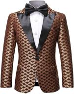👔 stylish formal blazer outfit pattern tuxedo for boys' clothing at suits & sport coats online logo