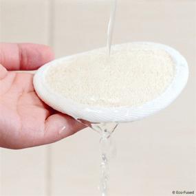 img 2 attached to Loofah Pads (Pack of 5) - Natural Luffa Exfoliating Scrubbers - Essential Skin Care Product for Shower/Bath - Fibrous Texture, Perfect for Face/Body Wash