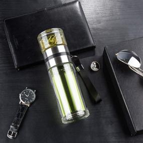 img 2 attached to ☕ PARACITY Glass Tea Infuser Bottle - Leakproof Travel Tumbler for Loose Leaf Tea - 13 OZ/380ML