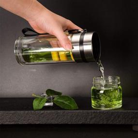 img 3 attached to ☕ PARACITY Glass Tea Infuser Bottle - Leakproof Travel Tumbler for Loose Leaf Tea - 13 OZ/380ML