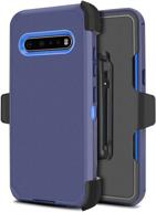 📱 samsung galaxy a71 5g holster case with belt clip & screen protector - blue (not compatible with samsung a71 version) logo