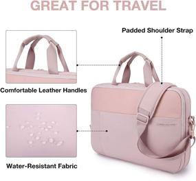 img 1 attached to 💼 Light Flight Pink Laptop Bag for Women - Expandable 15.6 Inch Case, Stylish Slim Briefcase for Computers