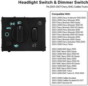 img 3 attached to Headlight Switch Compatible Silverado Suburban