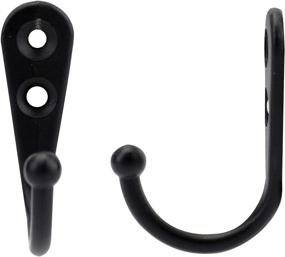 img 2 attached to 🧲 Tebery Pack of 50 Rustic Black Wall Mounted Coat Hooks with Screws for Bathroom, Kitchen, and Garage Use