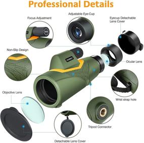 img 3 attached to 🔭 High Power Monocular Telescope with Smartphone Holder - Perfect for Hunting, Bird Watching, Camping, and Travel
