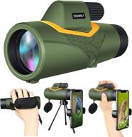 🔭 high power monocular telescope with smartphone holder - perfect for hunting, bird watching, camping, and travel logo