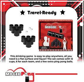 img 1 attached to 🍸 MoGee Pong - Shot Game Set for Hard Liquor - 1.5 Oz Shot Glass Cup - 2 Teams, 12 Cups, & 3 Ping Pong Balls - Adult Shots Game; Mini Beer Pong Shot Game - Tailgating Accessory