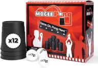 🍸 mogee pong - shot game set for hard liquor - 1.5 oz shot glass cup - 2 teams, 12 cups, & 3 ping pong balls - adult shots game; mini beer pong shot game - tailgating accessory логотип