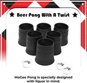 img 3 attached to 🍸 MoGee Pong - Shot Game Set for Hard Liquor - 1.5 Oz Shot Glass Cup - 2 Teams, 12 Cups, & 3 Ping Pong Balls - Adult Shots Game; Mini Beer Pong Shot Game - Tailgating Accessory