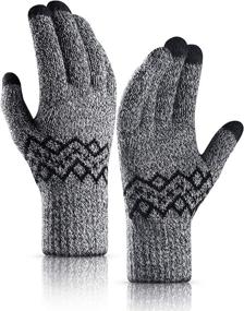 img 4 attached to Оставайтесь теплыми и на связи: зимние перчатки с сенсорным экраном TRENDOUX для вождения