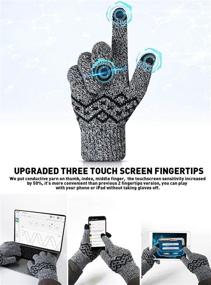 img 3 attached to Оставайтесь теплыми и на связи: зимние перчатки с сенсорным экраном TRENDOUX для вождения