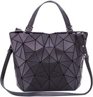 geometric luminous handbags holographic reflective women's handbags & wallets in totes logo