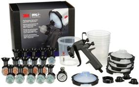 img 4 attached to 🔫 3M Performance Spray Gun Starter Kit with PPS 2.0 Paint Spray Cup System, 15 Replaceable Gravity HVLP Atomizing Heads, and Air Control Valve