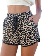 🐆 stylish leopard print beach shorts: kafeimali women's fashion for a trendy summer look logo