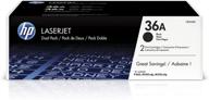 🖨️ hp 36a cb436d toner cartridges - pack of 2, black - high-quality printing solutions logo
