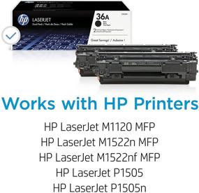 img 3 attached to 🖨️ HP 36A CB436D Toner Cartridges - Pack of 2, Black - High-Quality Printing Solutions
