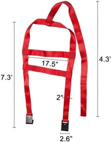 img 2 attached to 🔗 B4B BANG 4 BUCK 2 Pack Universal Adjustable Tie Down Tow Straps for Demco Kar Kaddy Dollys - 15 to 20 Inch Rim - 6600 lb Breaking Strain - Includes 2 Flat Hooks