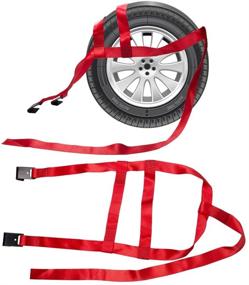 img 4 attached to 🔗 B4B BANG 4 BUCK 2 Pack Universal Adjustable Tie Down Tow Straps for Demco Kar Kaddy Dollys - 15 to 20 Inch Rim - 6600 lb Breaking Strain - Includes 2 Flat Hooks