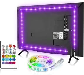 img 4 attached to 📺 BASON LIGHTING TV Backlight: 8.2ft RGB 4096 DIY Colors LED Strip for 32-58 inch TV/Monitor with Remote Control - Ideal Gaming Lights & Ambient Lighting Kit!