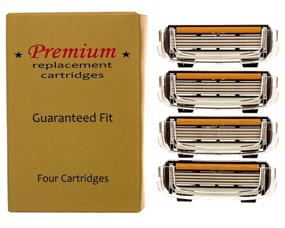 img 1 attached to 🪒 High-Quality 4-Blade Replacement Cartridges (4 count) for Cobra Razors, Lequa Mermaid Razor, and Headblade