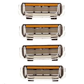 img 2 attached to 🪒 High-Quality 4-Blade Replacement Cartridges (4 count) for Cobra Razors, Lequa Mermaid Razor, and Headblade