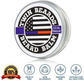 img 2 attached to 🧔 Twin Beards Beard Balm - All Natural Conditioning & Strengthening Formula for Softer, Thicker Beards - Infused with Argan Oil, Shea Butter & Jojoba Oil - 3.5 oz