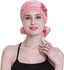 img 2 attached to Stylish Chemo Cap Featuring Silky Scarves for Women with Hair Loss - Sleep Beanie