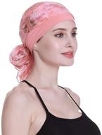 stylish chemo cap featuring silky scarves for women with hair loss - sleep beanie logo