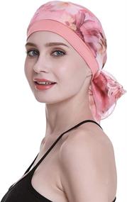 img 1 attached to Stylish Chemo Cap Featuring Silky Scarves for Women with Hair Loss - Sleep Beanie