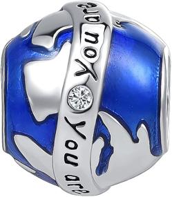 img 3 attached to 🌍 Explore the World with MZC Jewelry Compass Charm Bead for Snake Chain Bracelet