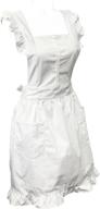 👩 allydrew retro white maid apron: perfect cosplay & kitchen essential! логотип