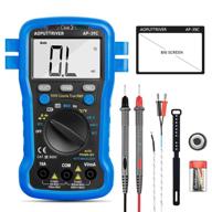 🔧 high precision 6000 counts trms multimeter ap-39c: auto ranging ac dc voltage, current, resistance, capacitance tester with temperature measurement, battery test and auto backlit led display логотип