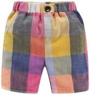 🩳 vibrant plaid boys' shorts: littlespring's colorful little shorts for stylish boys logo