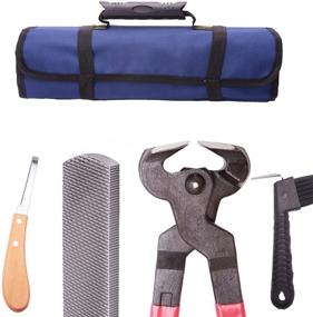 img 4 attached to 🐴 Professional 5-Piece Horse Farrier Hoof Tool Kit with Carry Bag - Equine Metal Shears, Nippers, Cutter, Knife - Stable Supplies for Effective Hoof Trimming
