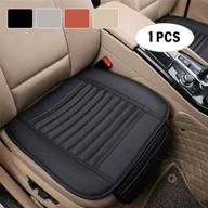 premium pu leather car seat cover - car front seat cushion cover pad mat protector filling bamboo charcoal logo