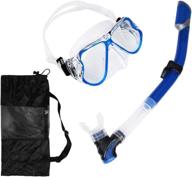 premium snorkeling package set: anti-fog dry snorkel, anti-leak gear, panoramic 🤿 view mask, adjustable strap - perfect snorkel gear for adults & kids! logo