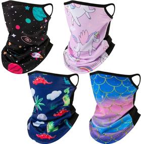 img 4 attached to 🧣 Gaiter Protection Balaclavas Bandana for Girls: Essential Accessory for All Seasons