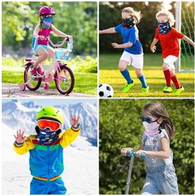 img 2 attached to 🧣 Gaiter Protection Balaclavas Bandana for Girls: Essential Accessory for All Seasons