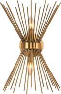 🔆 merbotin mid century modern gold wall sconce, vintage brass wall vanity light up & down, contemporary wall mounted lamp for bathroom, mirror cabinet, bedroom headboard, living room, hallway - pack of 1 логотип