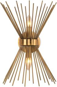 img 4 attached to 🔆 Merbotin Mid Century Modern Gold Wall Sconce, Vintage Brass Wall Vanity Light Up & Down, Contemporary Wall Mounted Lamp for Bathroom, Mirror Cabinet, Bedroom Headboard, Living Room, Hallway - Pack of 1