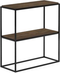 img 4 attached to 📚 FURINNO Moretti Modern Wide Stackable Shelf: The Perfect Columbia Walnut Storage Solution